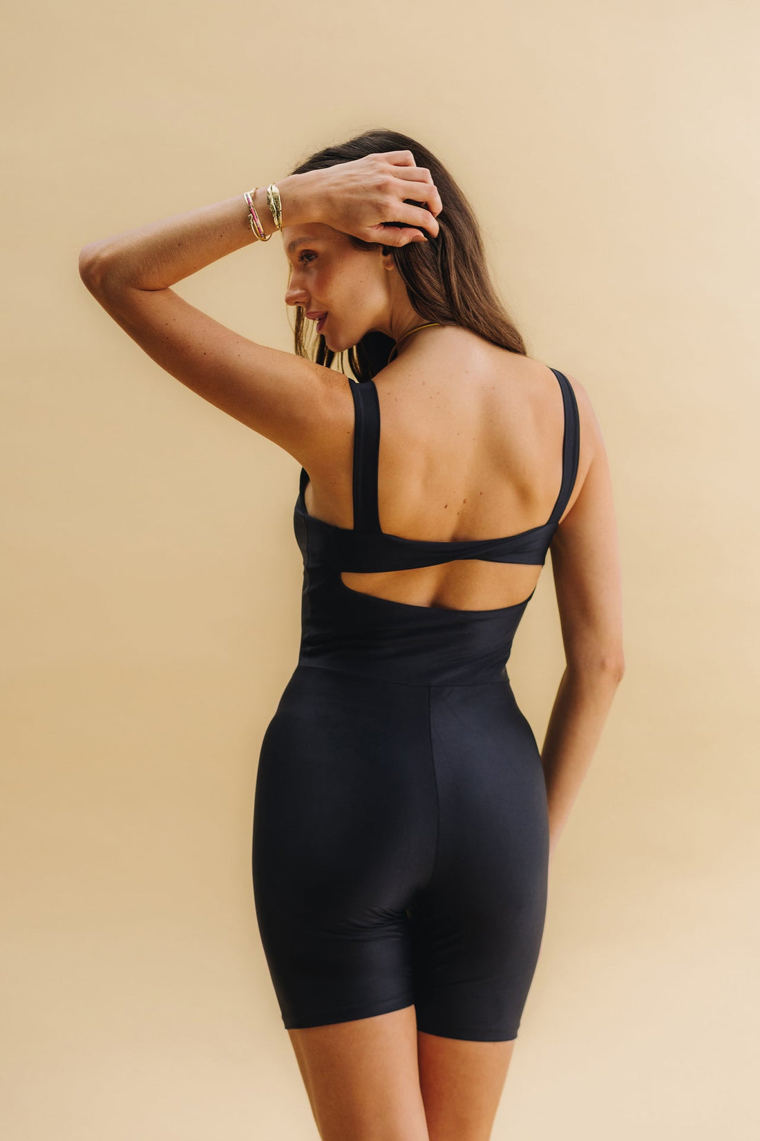 Twist Curve Black Playsuit