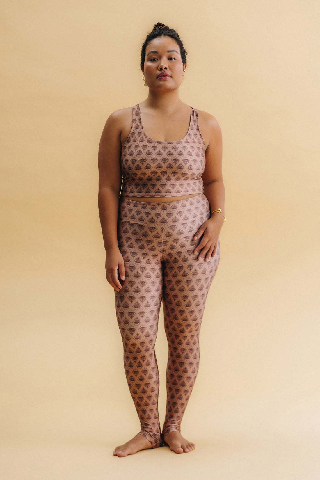 Slim Hamsá Mocha Legging Pants