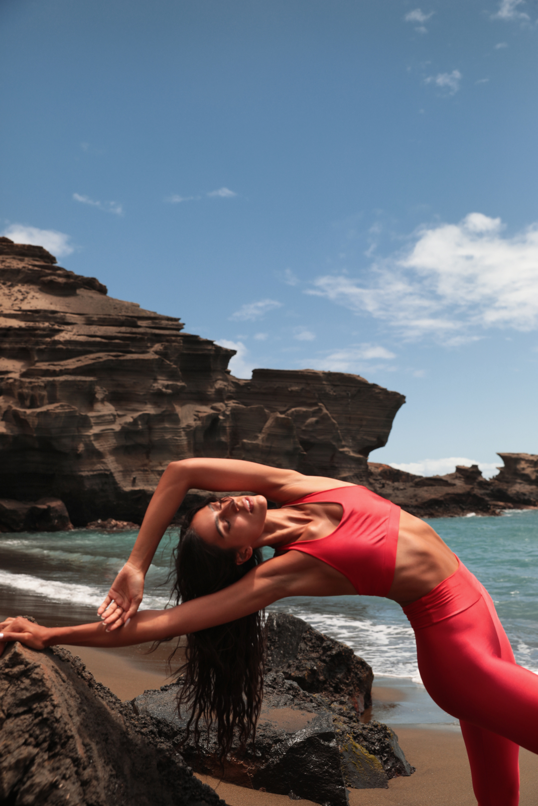 Red Swimmer Top