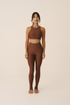 Calça Legging Slim Contour Cocoa – frente
