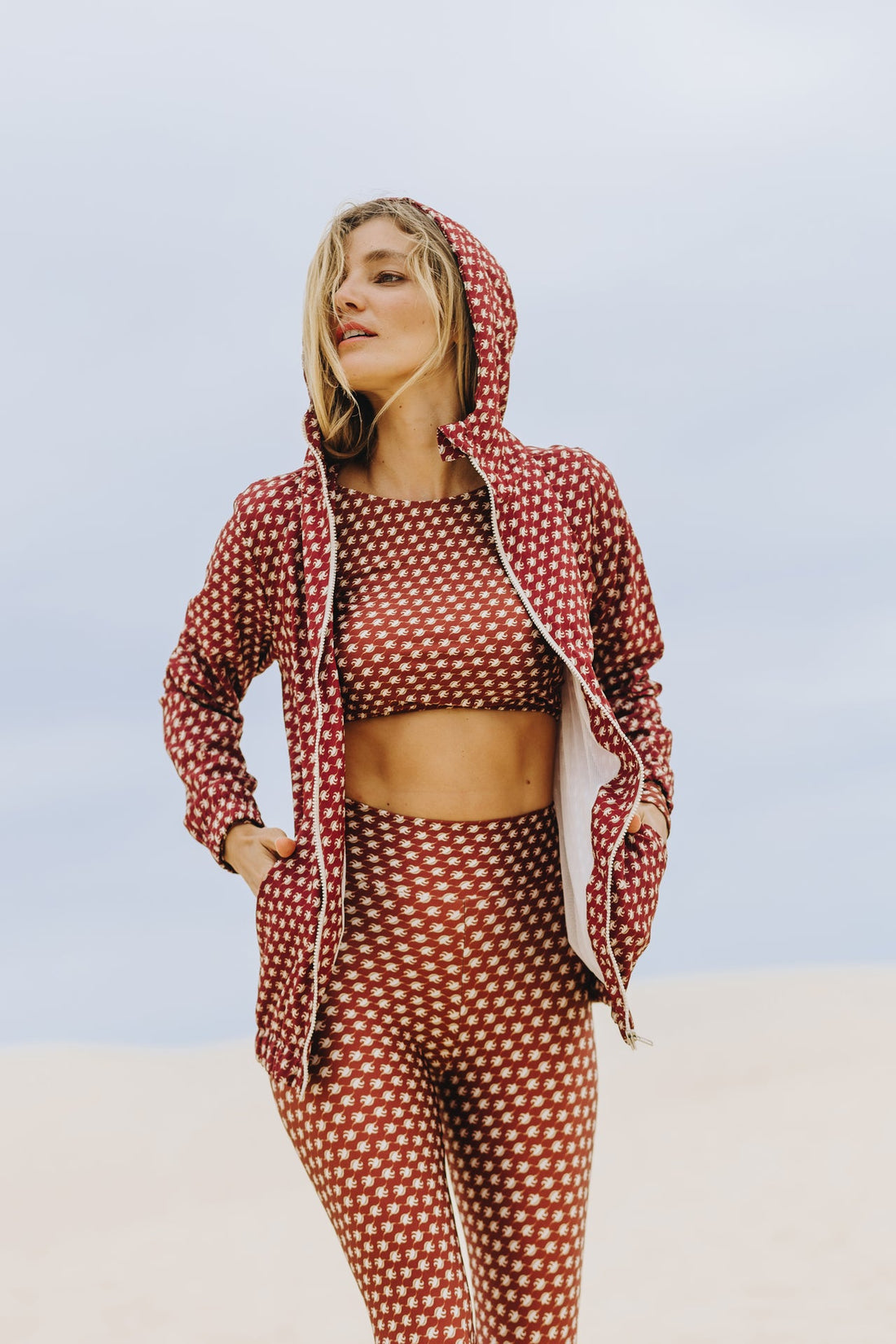 Floral Windbreaker Jacket Búzios