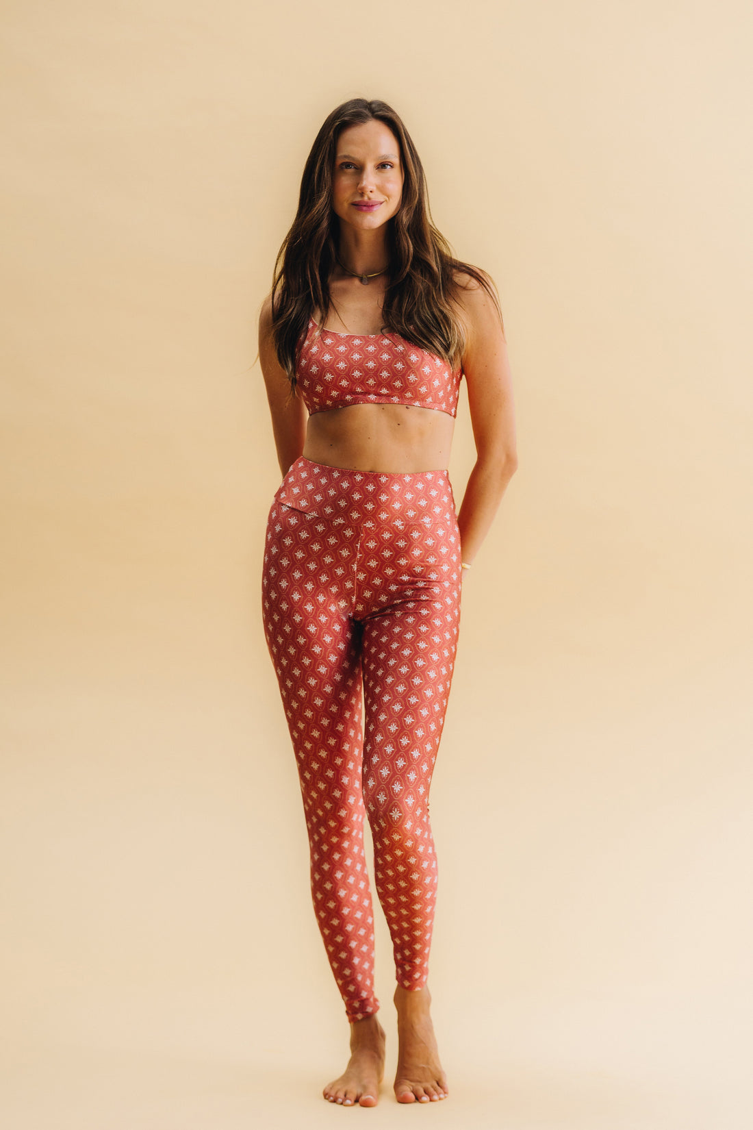 Calça Legging Slim Red Tile