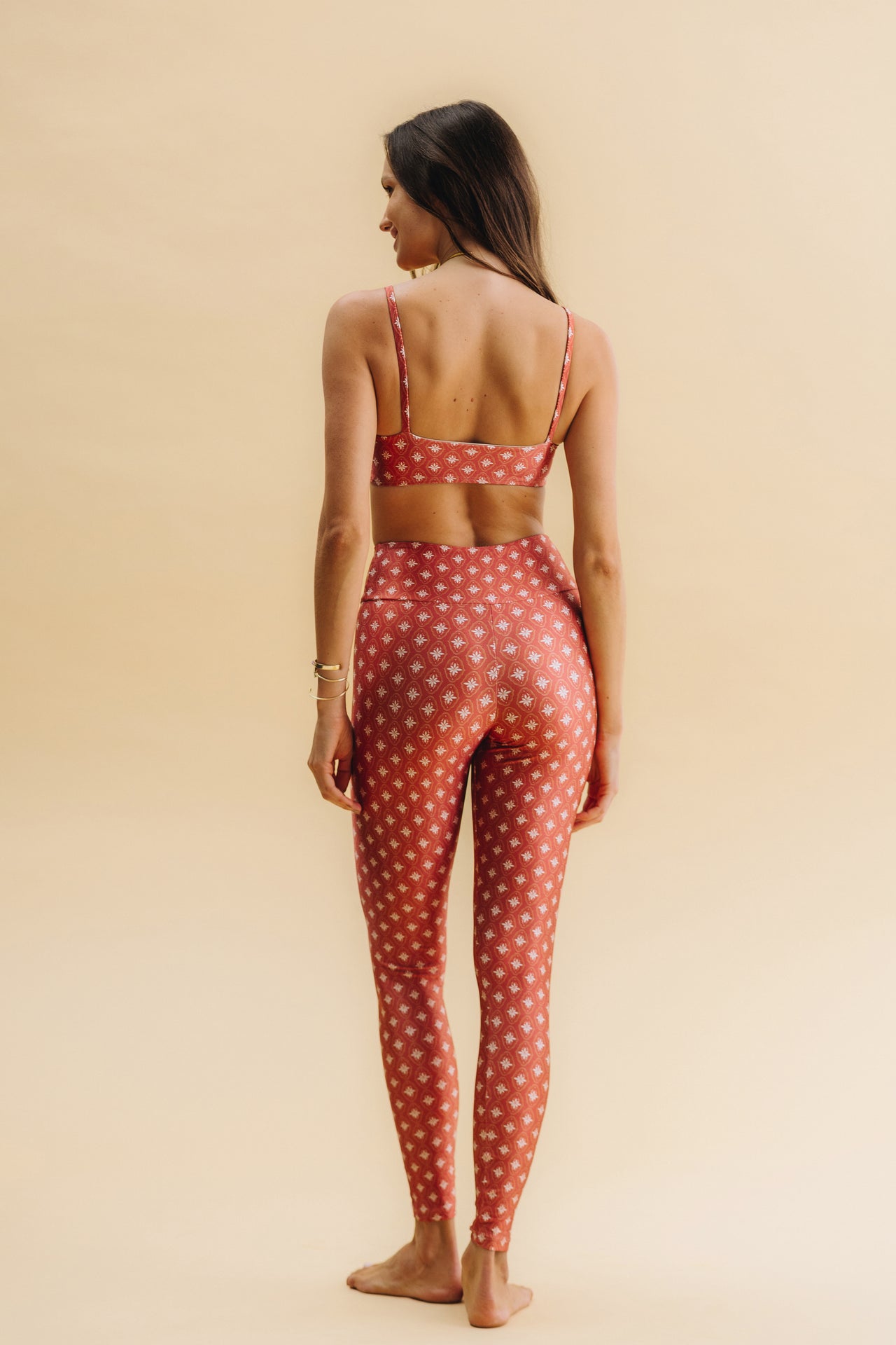 Red Tile High Legging Pants