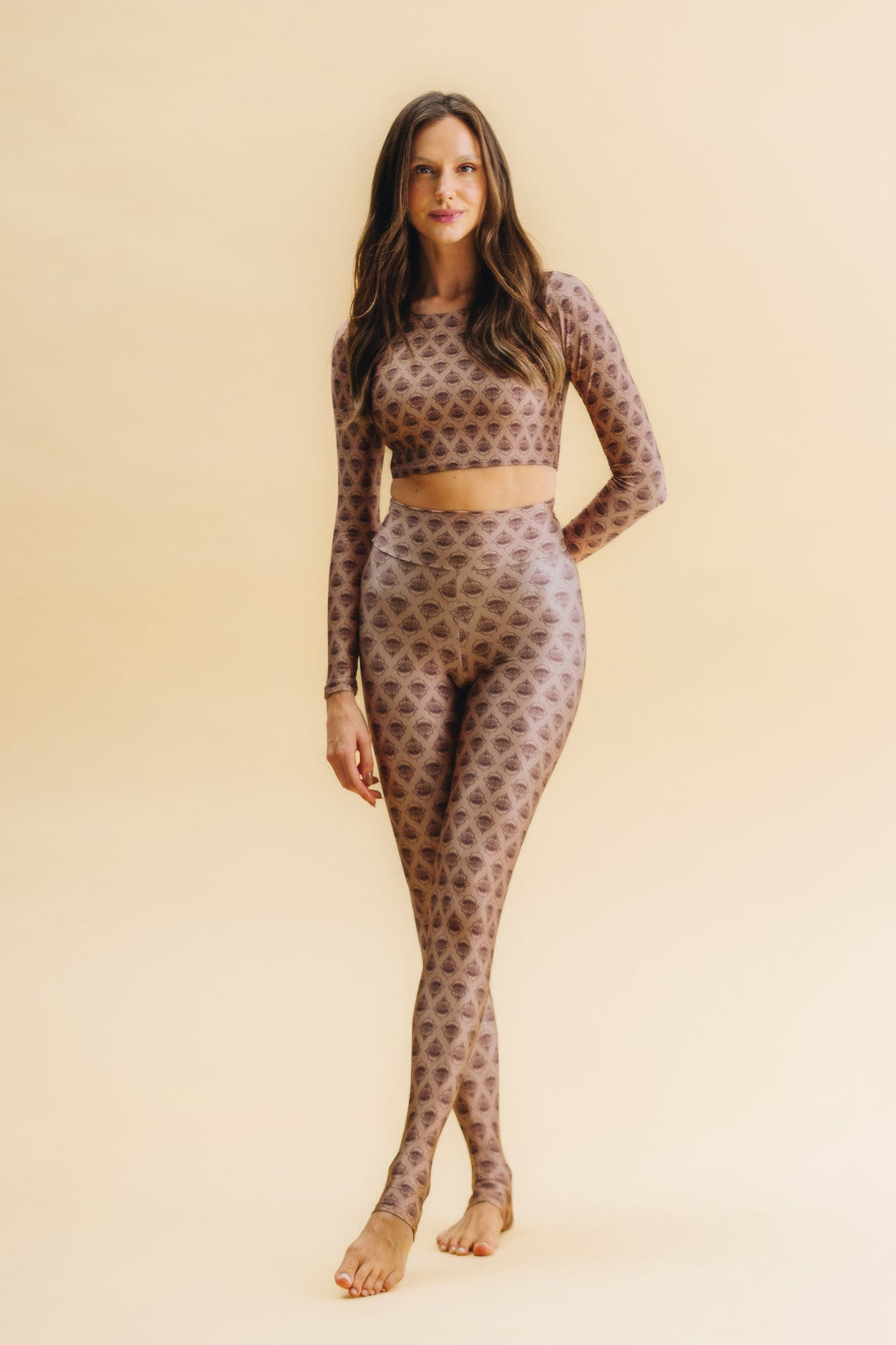 Slim Hamsá Mocha Legging Pants