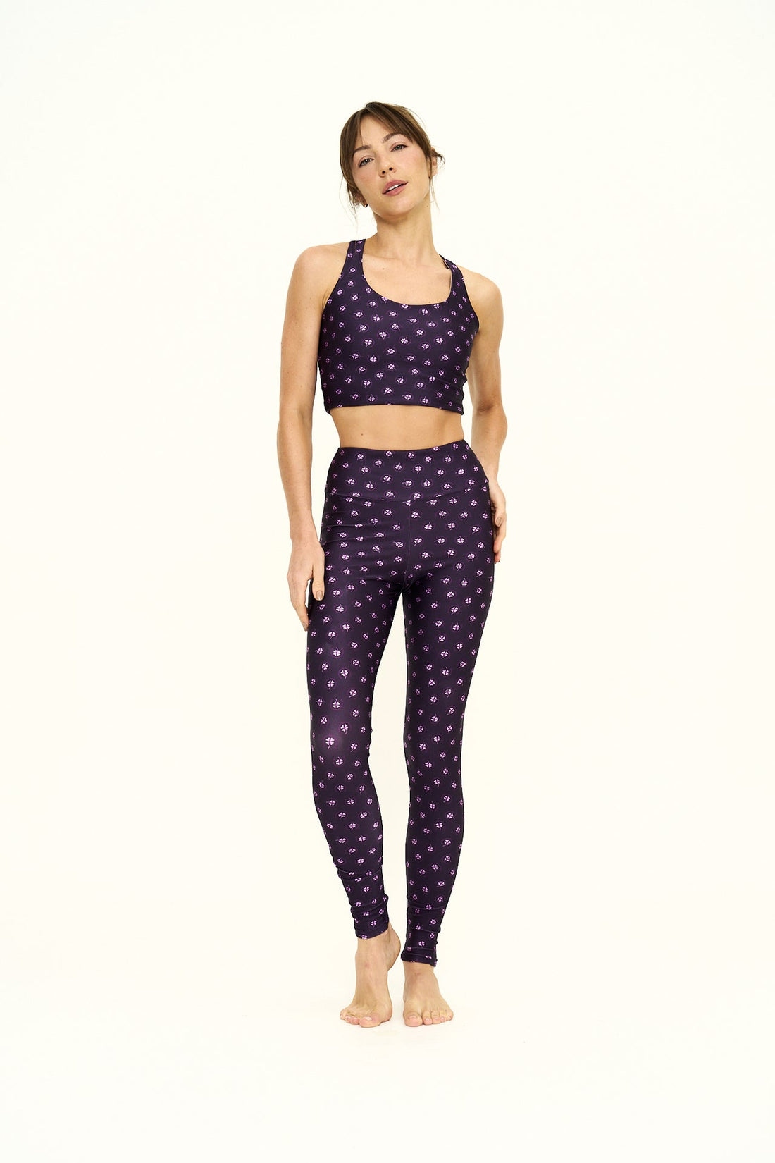 Mallas estampadas High Lucky Purple