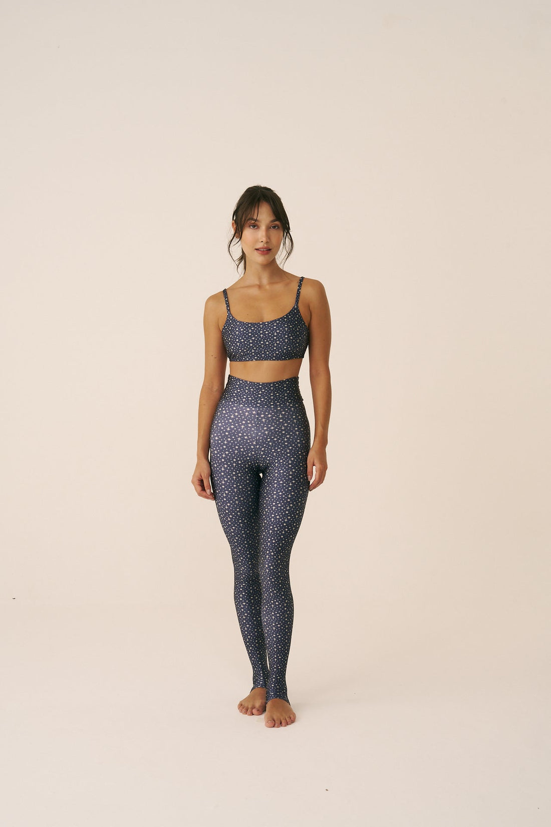 Calça Legging Slim Blue Galaxy – frente