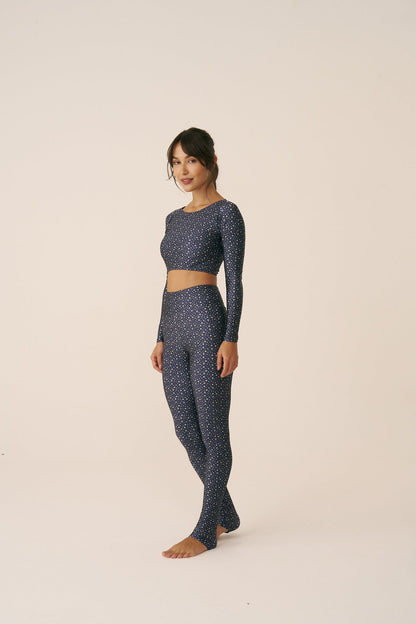 Calça Legging High Blue Galaxy – costas