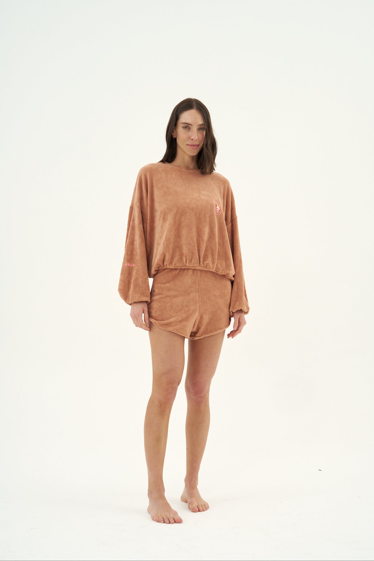 Conjunto Shorts Bird Caramelo