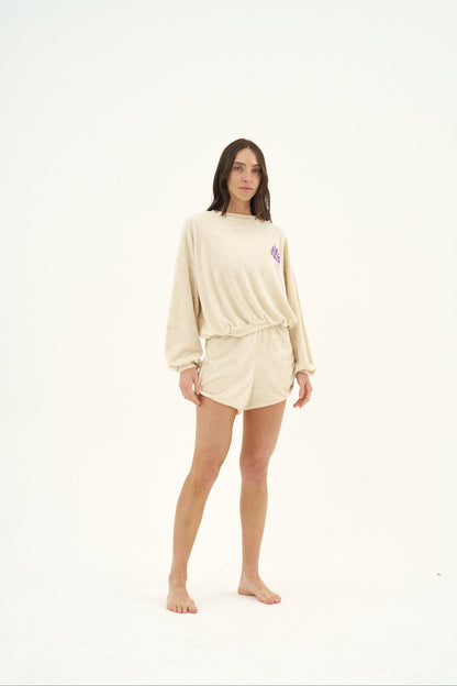 Conjunto Shorts Ancestral Off-White