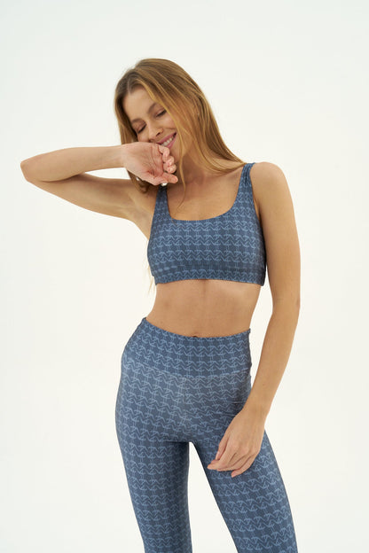 Top Duas Alças Trikonasana Blue