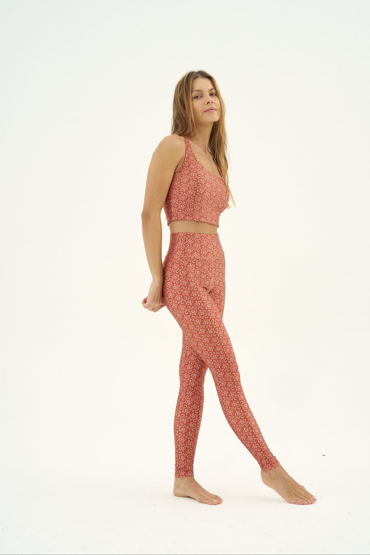 Calça Legging High Scarlet Flower