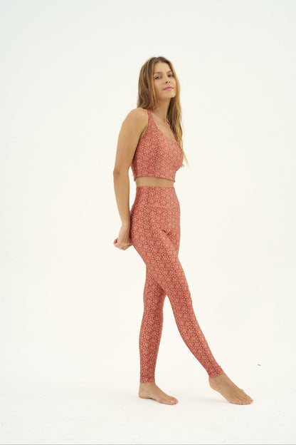 Calça Legging High Scarlet Flower