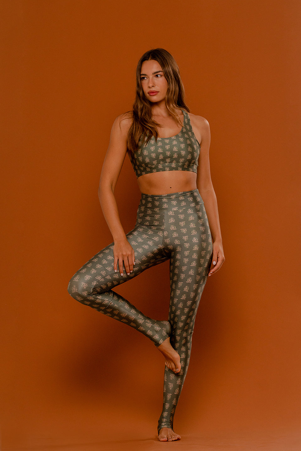 Yogini Green Swim Top