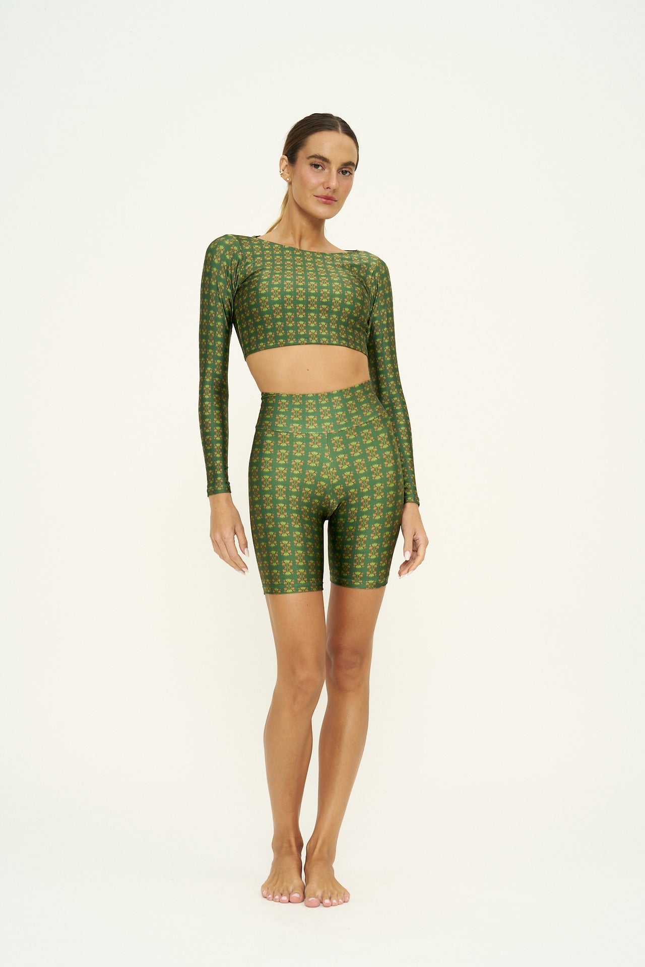 Top cropped manga longa Verve