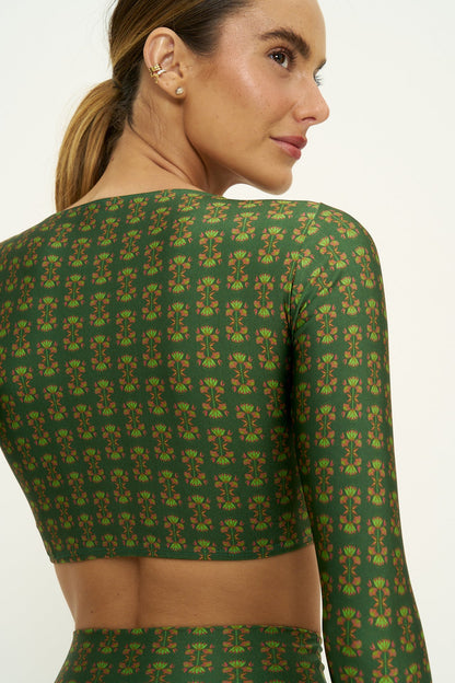 Top cropped manga longa Verve